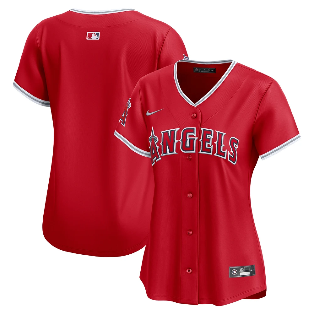 Maillot Nike Los Angeles Angels Alternate Limited pour femme, rouge