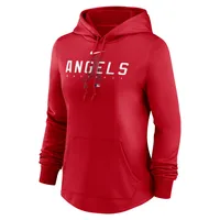 Women's Nike Red Los Angeles Angels Authentic Collection Pregame Performance Pullover Hoodie