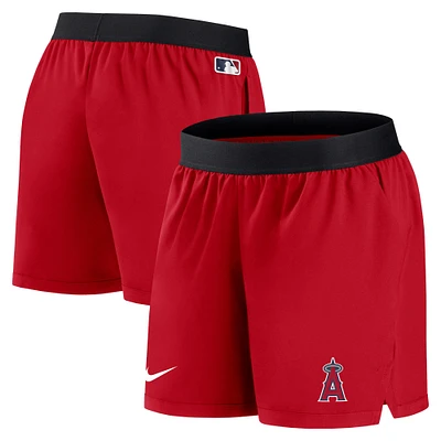 Short Nike Los Angeles Angels Authentic Collection Team Performance rouge pour femme