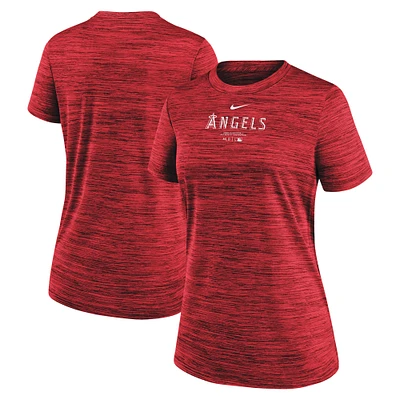 Women's Nike Red Los Angeles Angels Authentic Collection Velocity Performance T-Shirt