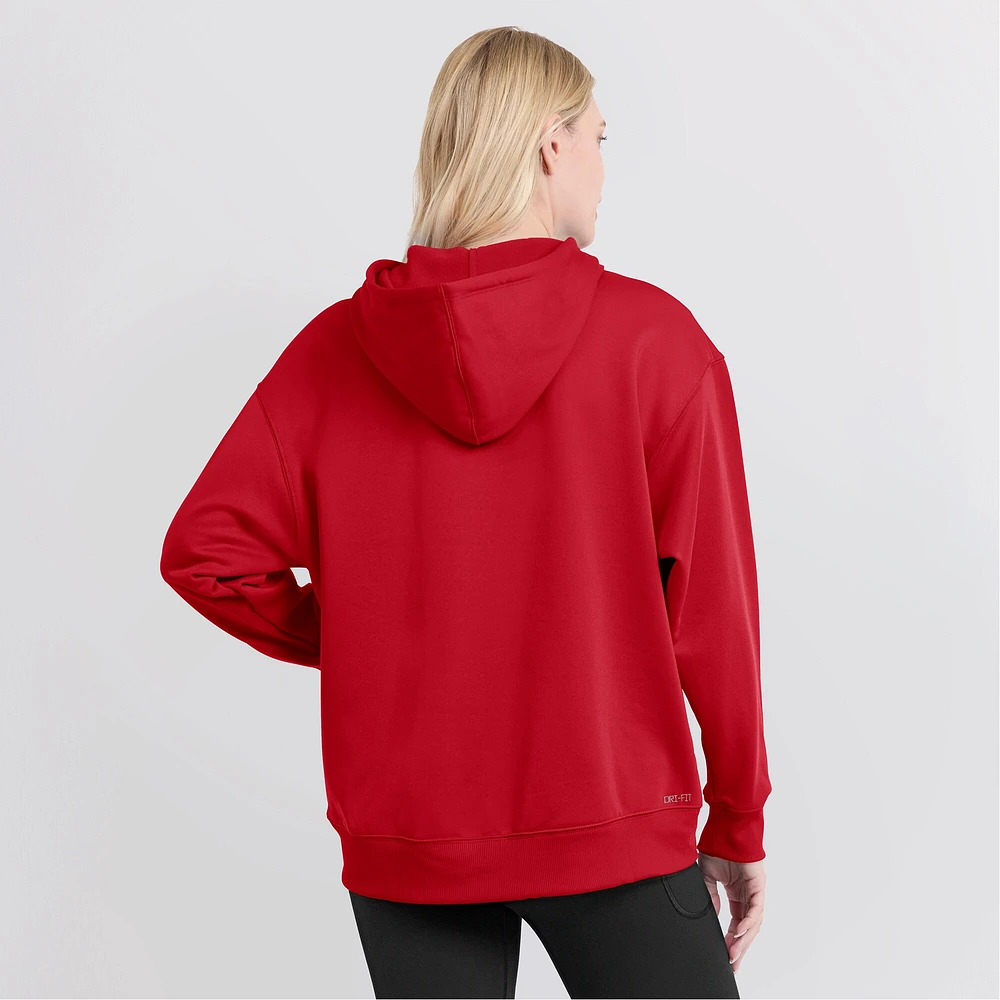 Women's Nike Red Los Angeles Angels City Connect Practice Performance Pullover Hoodie