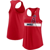 Women's Nike Red Los Angeles Angels Cropped Logo Performance Racerback Tank Top