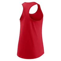Women's Nike Red Los Angeles Angels Cropped Logo Performance Racerback Tank Top