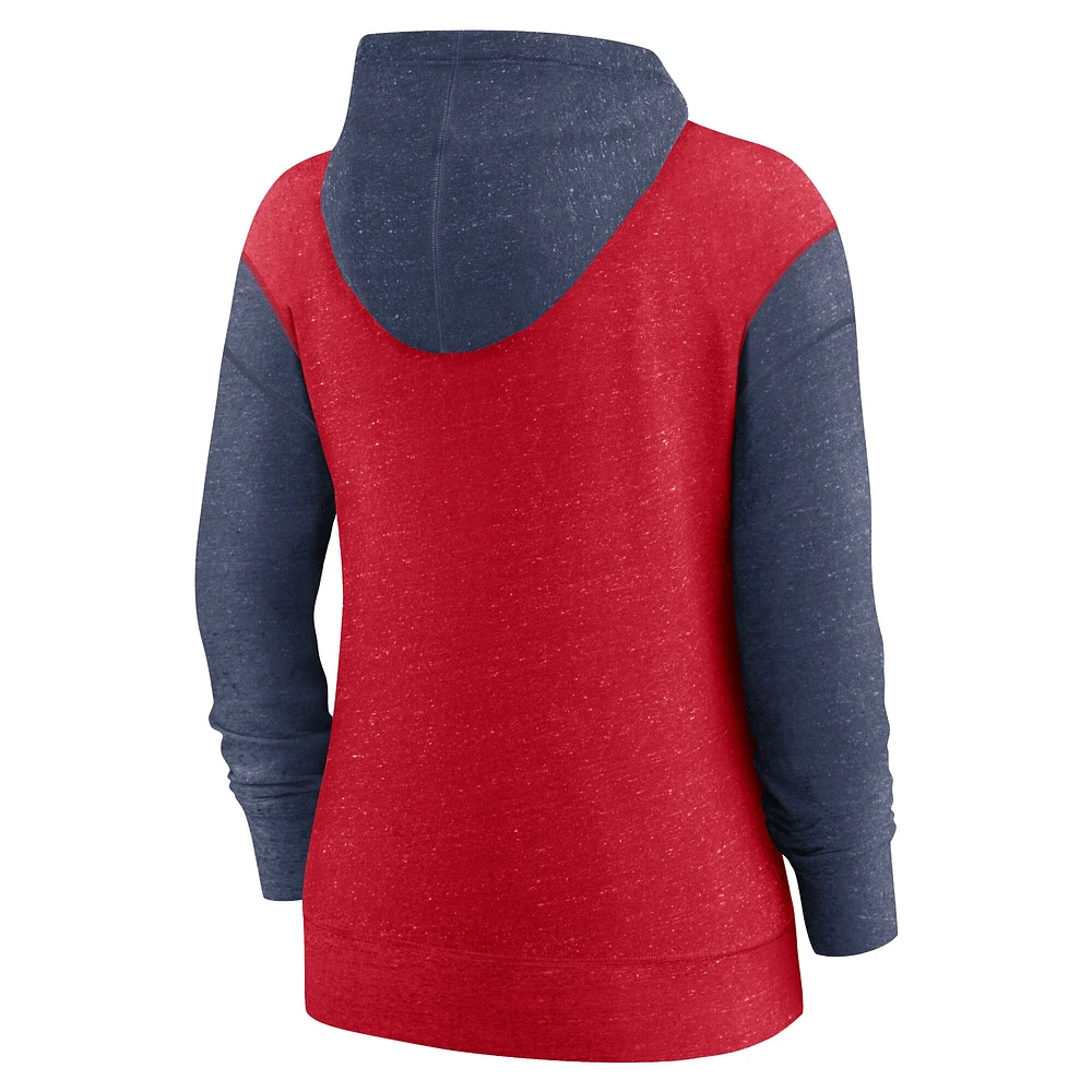 Sweat à capuche entièrement zippé Los Angeles Angels Nike rouge pour femme