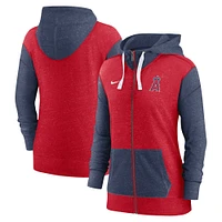 Sweat à capuche entièrement zippé Los Angeles Angels Nike rouge pour femme