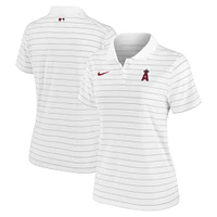 Polo Nike blanc pour femme Los Angeles Angels Authentic Collection Victory Performance