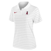 Polo Nike blanc pour femme Los Angeles Angels Authentic Collection Victory Performance