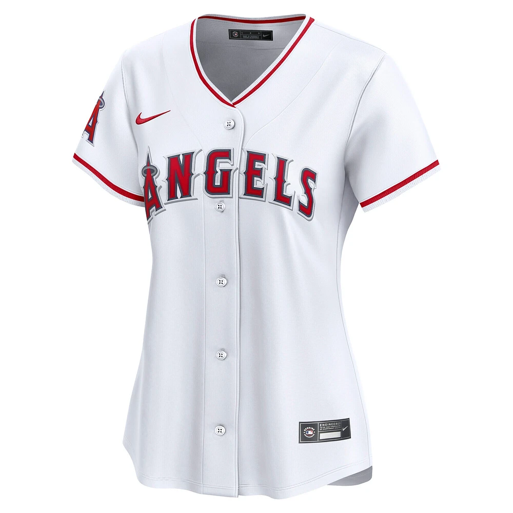 Maillot Nike Los Angeles Angels Domicile Limited Blanc pour Femme