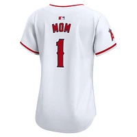 Women's Nike White Los Angeles Angels #1 Mom Home Limited Jersey