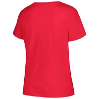 T-shirt rouge avec logo Arch de taille grande pour femmes, Los Angeles Angels