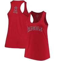 Women's Soft as a Grape Red Los Angeles Angels Plus Swing for the Fences Racerback Tank Top