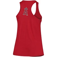 Women's Soft as a Grape Red Los Angeles Angels Plus Swing for the Fences Racerback Tank Top