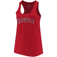 Women's Soft as a Grape Red Los Angeles Angels Plus Swing for the Fences Racerback Tank Top