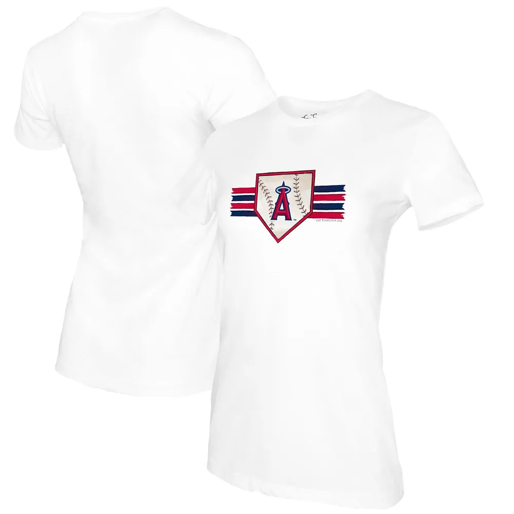 Women's Tiny Turnip White/Black Los Angeles Dodgers Baseball Love Raglan 3/4-Sleeve T-Shirt Size: Extra Small