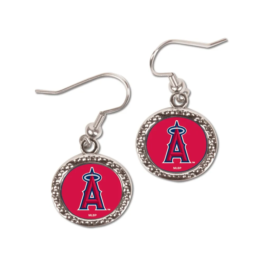 Boucles d'oreilles pendantes rondes WinCraft Los Angeles Angels rouges pour femme