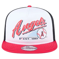 Casquette Snapback rétro 9FIFTY Los Angeles Angels New Era blanche pour jeunes