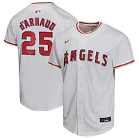 Maillot de joueur à domicile Nike Travis d'Arnaud blanc Los Angeles Angels pour jeunes