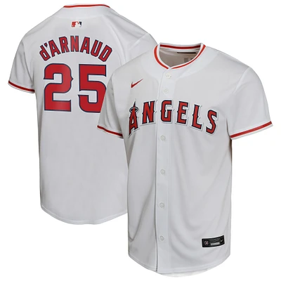 Maillot de joueur à domicile Nike Travis d'Arnaud blanc Los Angeles Angels pour jeunes