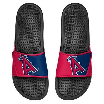 Youth FOCO Los Angeles Angels Colorblock Big Logo Legacy Slide Sandals