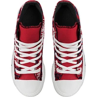 Jeunes FOCO Red Los Angeles Angels Repeat Wordmark High Top Canvas Allover Sneakers