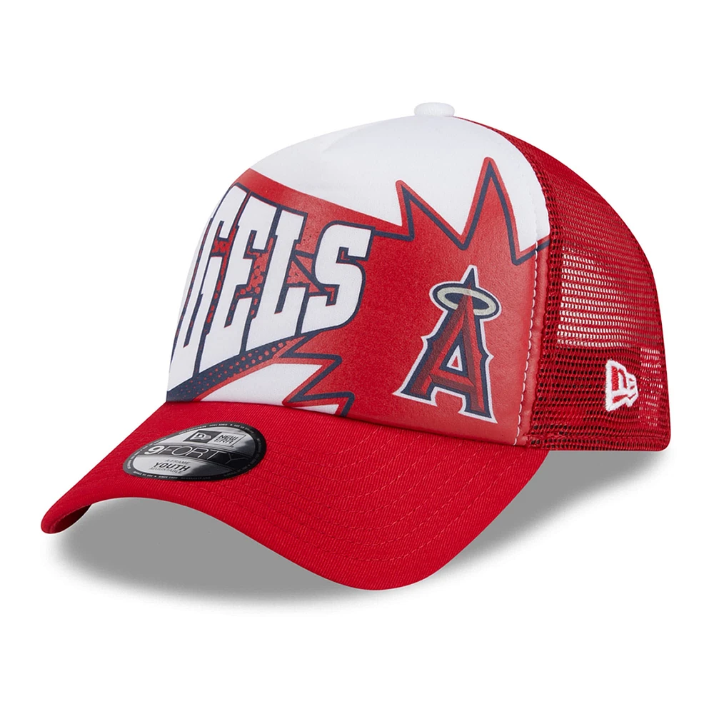 Casquette réglable rouge Los Angeles Angels Boom 9FORTY pour jeune New Era