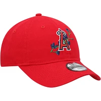 Casquette réglable rouge Los Angeles Angels Game Day Bloom 9TWENTY pour jeune