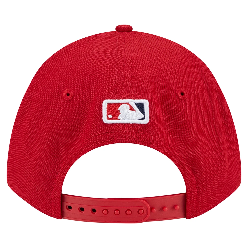 Youth New Era  Red Los Angeles Angels  Player Replica 9FORTY Adjustable Hat