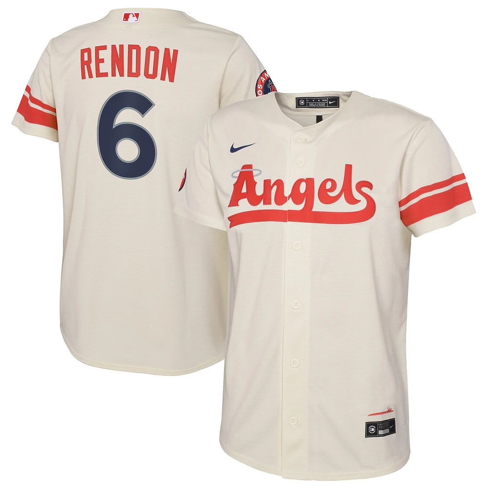 Maillot de joueur réplique Nike Anthony Rendon crème Los Angeles Angels City Connect pour jeune