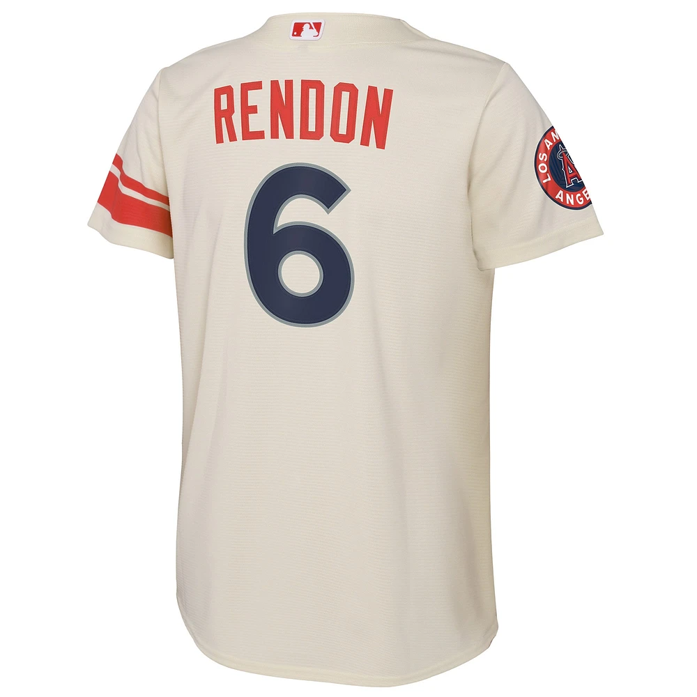 Maillot de joueur réplique Nike Anthony Rendon crème Los Angeles Angels City Connect pour jeune