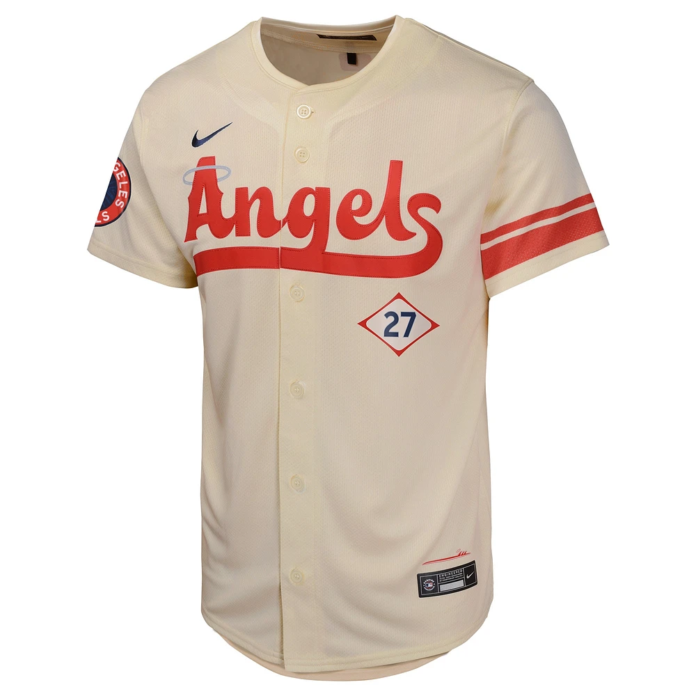 Youth Nike Mike Trout Cream Los Angeles Angels City Connect Limited Player Jersey