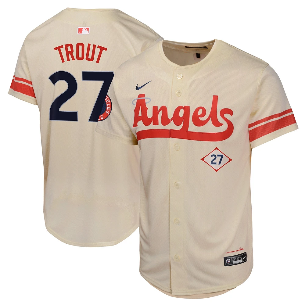 Youth Nike Mike Trout Cream Los Angeles Angels City Connect Limited Player Jersey