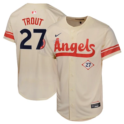 Youth Nike Mike Trout Cream Los Angeles Angels City Connect Limited Player Jersey