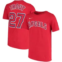 Preschool Nike Mike Trout Red Los Angeles Angels Player Name & Number  T-Shirt