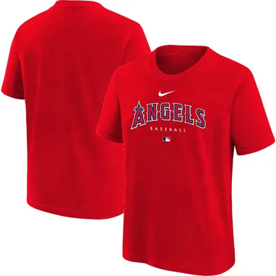 Los Angeles Angels Nike Youth Authentic Collection Early Work Tri-Blend T-Shirt - Red