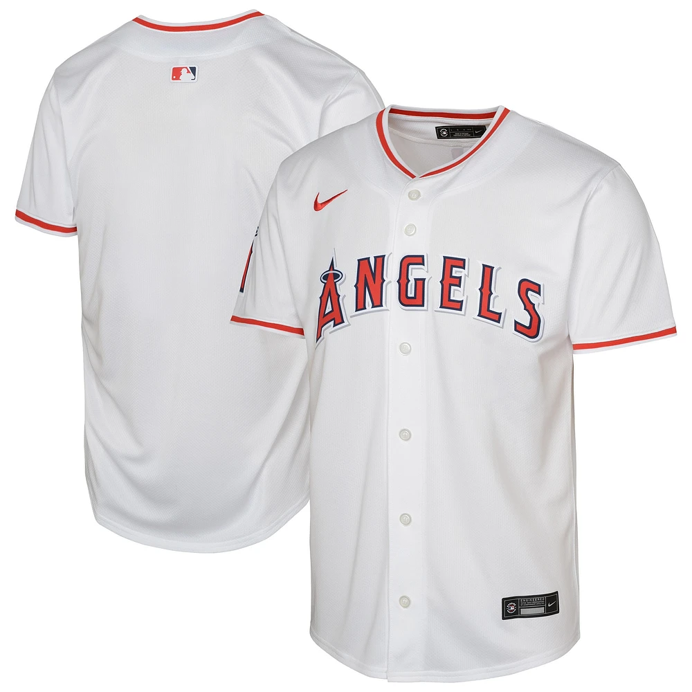 Maillot de baseball Nike Los Angeles Angels Home Limited pour jeunes Blanc