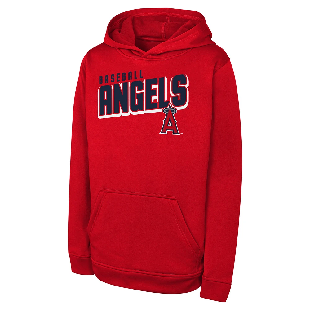 Sweat à capuche Cyber ​​Punk rouge pour jeunes Los Angeles Angels