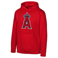 Sweat à capuche rouge avec logo principal des Los Angeles Angels pour jeunes
