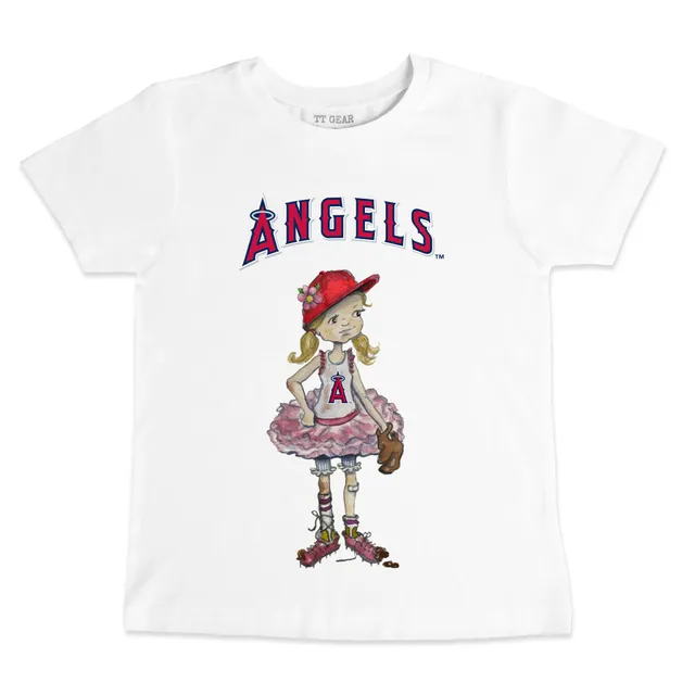 Lids Los Angeles Angels Tiny Turnip Women's Baseball Bow T-Shirt - White