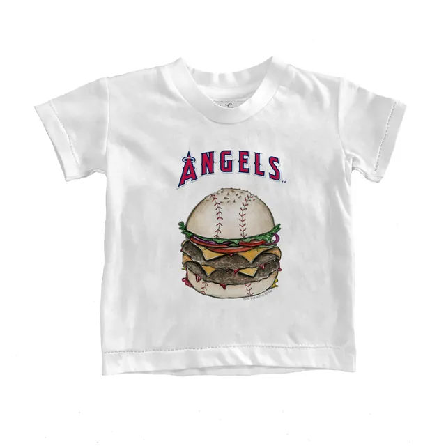 Youth Tiny Turnip White Los Angeles Angels Baseball Crossbats T-Shirt