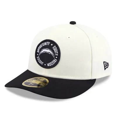 Los Angeles Chargers New Era 2022 Inspire Change  59FIFTY Low Profile Fitted Hat - Cream/Black