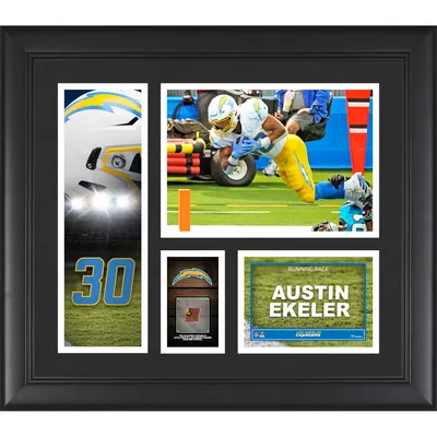 Austin Ekeler Los Angeles Chargers Fanatics Authentic Framed 15" x 17" Player Collage with a Piece of Game-Used Football