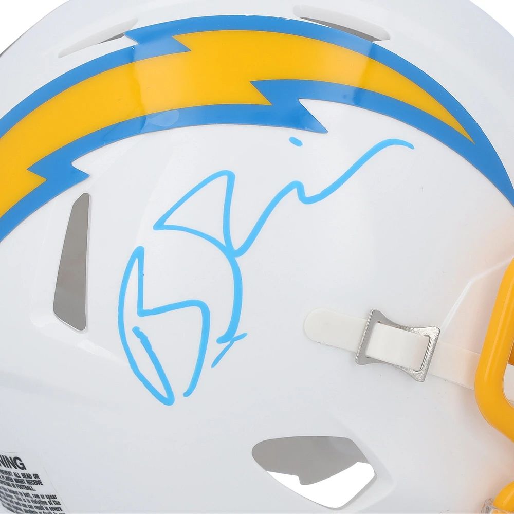 Brenden Rice Los Angeles Chargers Autographed Riddell Speed Mini Helmet