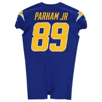 Lids Donald Parham Jr. Los Angeles Chargers Fanatics Authentic Game-Used  #89 White Jersey vs. Denver Broncos on January 8, 2023