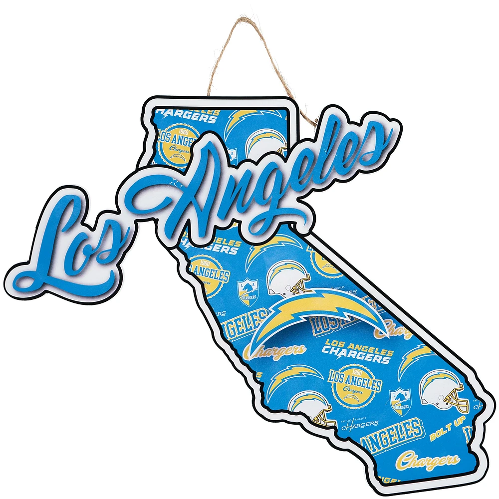 FOCO Los Angeles Chargers Die-Cut State Sign