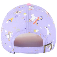 Girls Preschool '47 Lavender Los Angeles Chargers Unicorn Clean Up Adjustable Hat