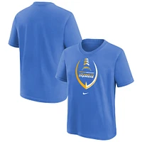 T-shirt Los Angeles Chargers Icon Nike Powder Blue pour fille préscolaire