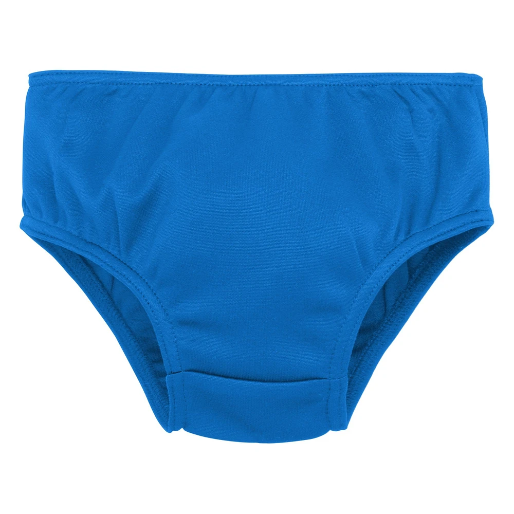 Ensemble deux pièces de pom-pom girl Spirit des Chargers Los Angeles bleu poudré pour filles d'âge préscolaire avec bloomers