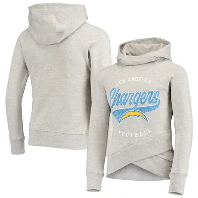 Outerstuff Girls Youth Heathered Gray Dallas Cowboys Dye Hard Fan Funnel  Neck Pullover Hoodie