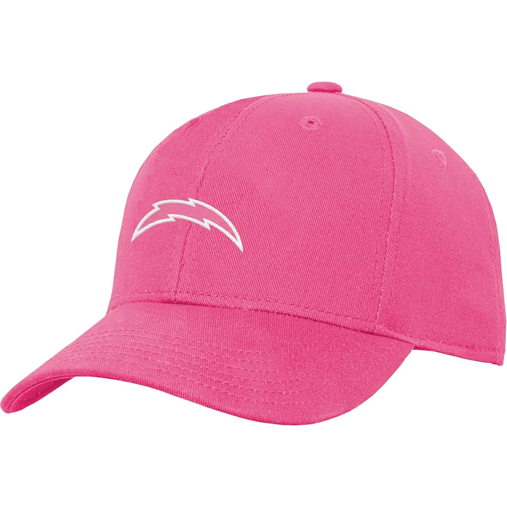 Casquette ajustable Los Angeles Chargers rose pour jeune fille