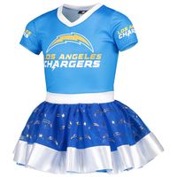 Girls Youth Powder Blue Los Angeles Chargers Tutu Tailgate Game Day V-Neck Costume